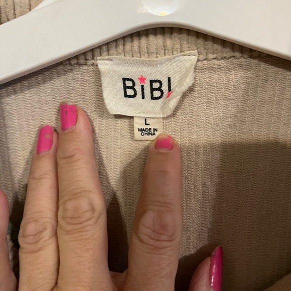 BiBi Cream Ribbed Top - Picture 3 of 3